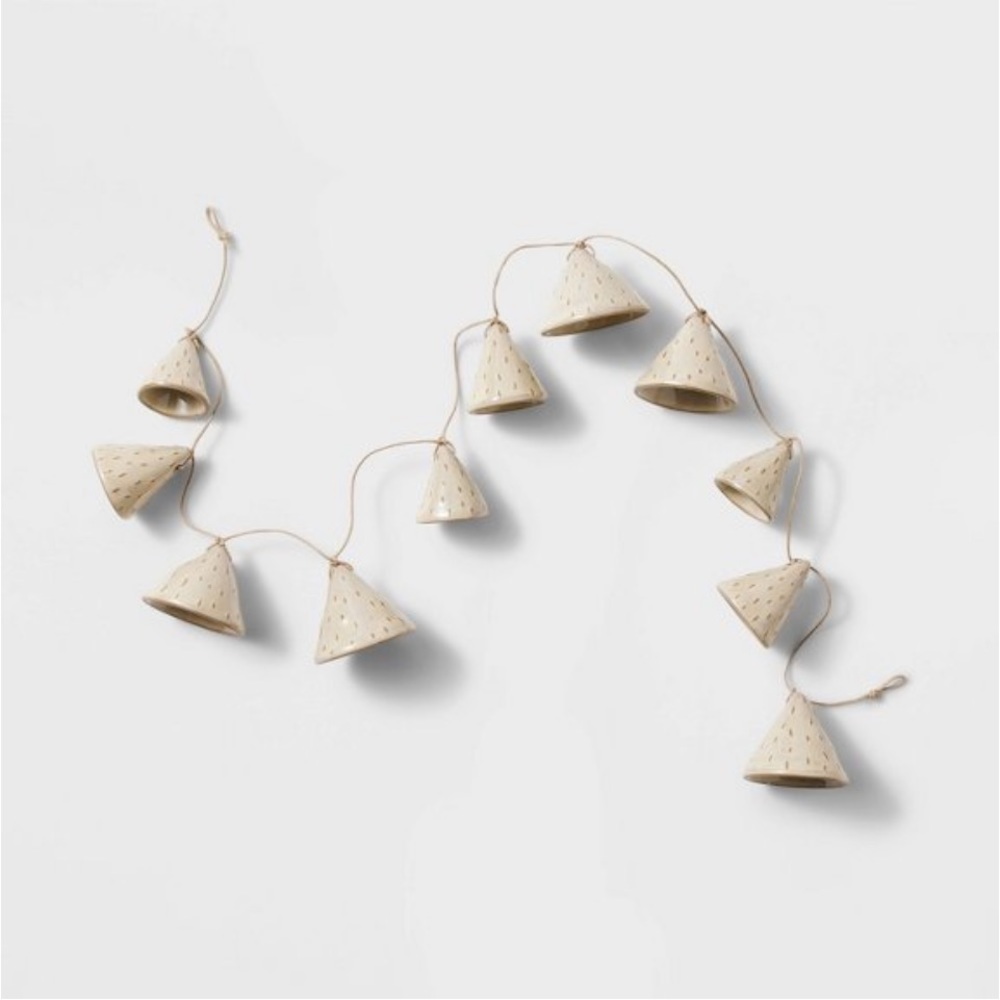Threshold Studio McGee Ceramic Bell Garland